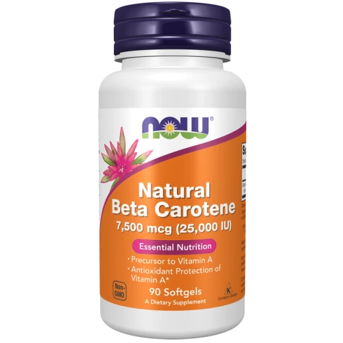 NOW - Natural Beta Carotene 25,000 IU - 90 kapsułek